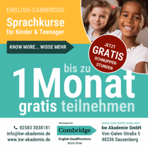 Cambridge-Schnupperstunden in Sassenberg, kw Akademie