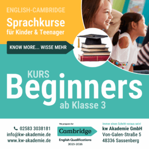 Cambridge Beginners ab Klasse 1, kw Akademie, Sassenberg