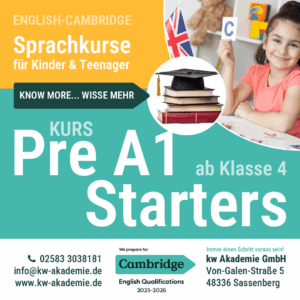 Cambridge Starters, ab Klasse 4, kw Akademie, Sassenberg